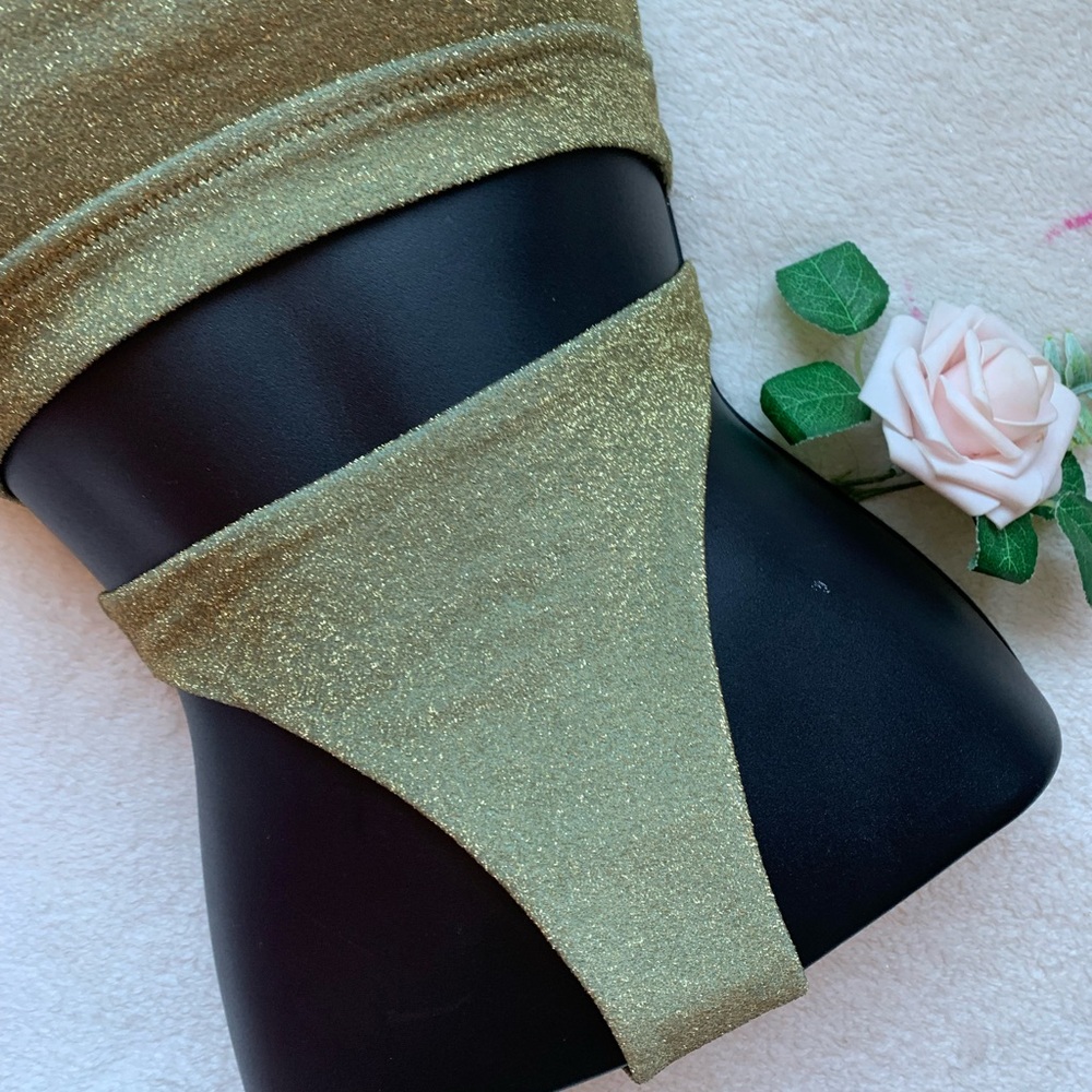 NEW Aerie Glittering Cheeky Scooped Shimmer Bikini